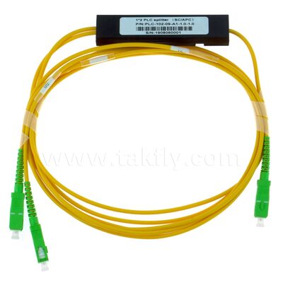Bộ chia PLC Hộp ABS 1xN SC APC/UPC Sợi quang cho Trung tâm dữ liệu viễn thông Fttx
