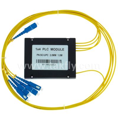 Bộ chia PLC Hộp ABS 1xN SC APC/UPC Sợi quang cho Trung tâm dữ liệu viễn thông Fttx
