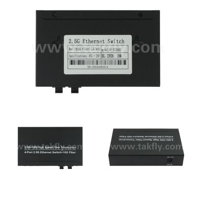 2.5G 2 cổng Cáp 4 cổng đồng Ethernet Switch với 10G Uplink và fanless Metal Housing cho mạng tốc độ cao mở rộng