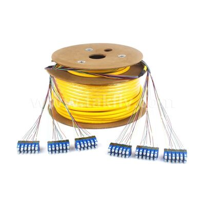 Cáp vá sợi quang 36Cores SC-SC Pre-terminated Breakout Patchcord cho Trung tâm dữ liệu viễn thông