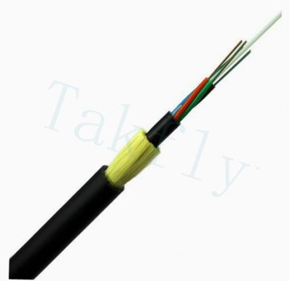 2-144 Cáp ADSS cốt lõi G.652D chế độ duy nhất, PE / AT, Max Span 1500m, để lắp đặt trên cao trên tháp truyền tải