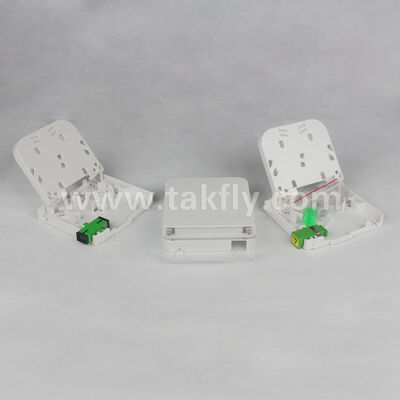 1 Port Fiber Optic Termination Box, SC LC Simplex Duplex Adapter, Surface Mount Wall Plate, No Splicing Fiber Box, Express Port Cable Management, OEM Custom Logo, FTTH FTTx Work Area Subsystem