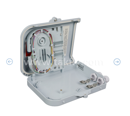 FTKS-1805-8E hộp kết thúc với 8 PCS SC / UPC SM SX adapter và pigtail được cài đặt đầy đủ