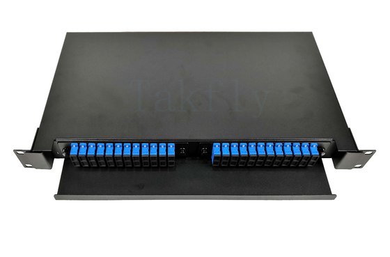 1U 48F Rack Mount Fiber ODF – Ngăn kéo có thể trượt, Tương thích với bộ chuyển đổi SC