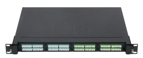 1U 19 "MPO / MTP High-Density Patch Panel 4 khe băng cassette, Rack-Mount