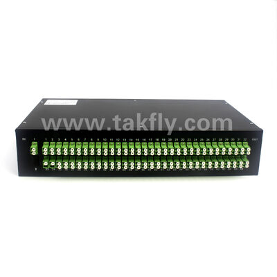 1×128 High Port Count PLC Splitter Rack Mount Patch Panel Ultra High Density FTTX Distribution