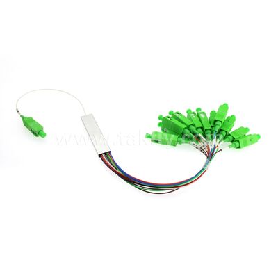 Bộ chia quang PLC 1×N / 2×N – Gói ống thép mini, G657A1, Đầu vào và đầu ra SC/APC, để tách FTTH/PON