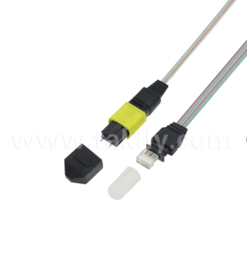 MTP-16CH-FA Fiber Array Assembly MTP Connector to 16-Channel V-Groove Fiber Array, Low Insertion Loss, cho máy thu quang tốc độ cao & CPO / Ứng dụng trung tâm dữ liệu