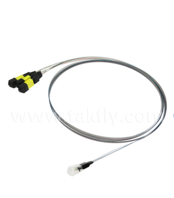 MTP 12CH × 3 đến 36 kênh Fiber Array Assembly 3 × 12CH MTP Connectors đến 36CH V-Groove FAU, Loss Insertion thấp, cho 1.6T Optical Transceivers & Co-Packed Optics (CPO)