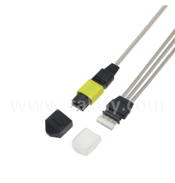 MTP 12CH × 3 đến 36 kênh Fiber Array Assembly 3 × 12CH MTP Connectors đến 36CH V-Groove FAU, Loss Insertion thấp, cho 1.6T Optical Transceivers & Co-Packed Optics (CPO)