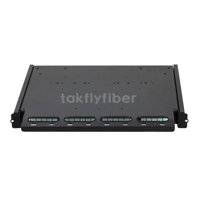 Takfly High-Density Rackmount Patch Panel with Plug-and-Play 12-Fiber MTP/MPO Cassette Management for Data Centers