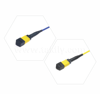 Cáp đệm MPO / MTP bọc giáp √ Vỏ kim loại mạnh mẽ, ngăn ngừa tổn thương và nghiền nát của loài gặm nhấm, cho FTTA / Công nghiệp / khai thác mỏ