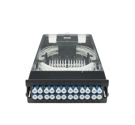 Mô-đun Cassette được kết thúc trước TK-HRM-04, 12C/24C, chế độ kép: LC Pigtail Fusion hoặc MPO-LC Cassette Management, Plug-and-Play cho cáp trung tâm dữ liệu