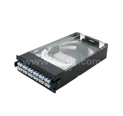 Mô-đun Cassette được kết thúc trước TK-HRM-04, 12C/24C, chế độ kép: LC Pigtail Fusion hoặc MPO-LC Cassette Management, Plug-and-Play cho cáp trung tâm dữ liệu