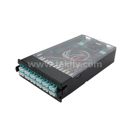 Mô-đun Cassette được kết thúc trước TK-HRM-04, 12C/24C, chế độ kép: LC Pigtail Fusion hoặc MPO-LC Cassette Management, Plug-and-Play cho cáp trung tâm dữ liệu