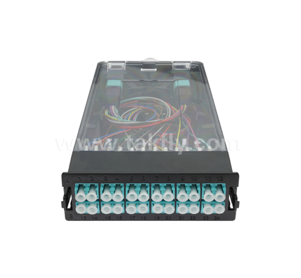 Mô-đun Cassette được kết thúc trước TK-HRM-04, 12C/24C, chế độ kép: LC Pigtail Fusion hoặc MPO-LC Cassette Management, Plug-and-Play cho cáp trung tâm dữ liệu
