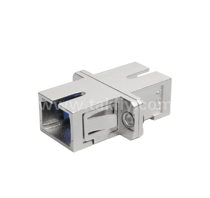 SC Simplex Metal Fiber Adapter ️ Nhà kim loại bền, mất tích chèn thấp, chống nhiệt độ cao và thấp, cho kết nối cáp quang cáp và cáp thiết bị