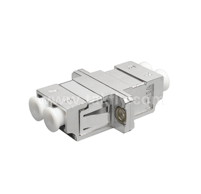 Bộ điều hợp kim loại LC Duplex  Ống kim loại bền, có thể đổi, cho cáp-đối-cáp & cáp-đối-thiết bị