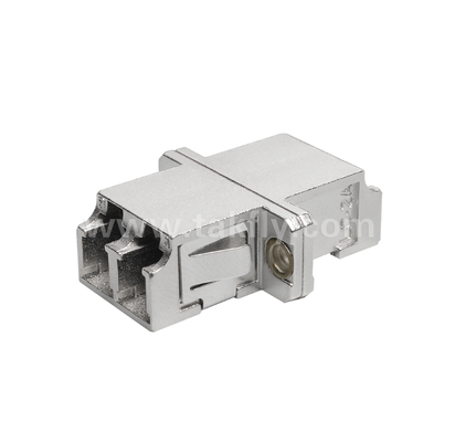 Bộ điều hợp kim loại LC Duplex  Ống kim loại bền, có thể đổi, cho cáp-đối-cáp & cáp-đối-thiết bị