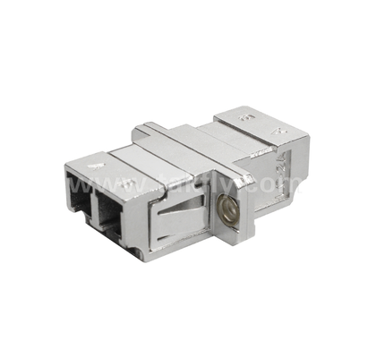 Bộ điều hợp kim loại LC Duplex  Ống kim loại bền, có thể đổi, cho cáp-đối-cáp & cáp-đối-thiết bị