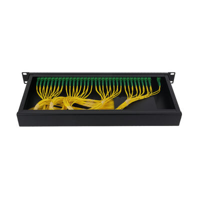 Bộ chia PLC sợi quang LC gắn trên giá đỡ OEM 1U 19Inch 2x64 cho Trung tâm dữ liệu FTTx