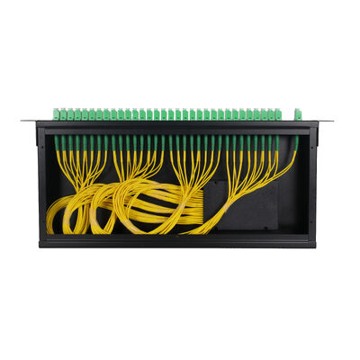 Bộ chia PLC sợi quang LC gắn trên giá đỡ OEM 1U 19Inch 2x64 cho Trung tâm dữ liệu FTTx