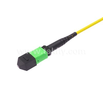 MPO / MTP Patchcord Fanout Uniboot LC SingleMode Breakout Cáp quang sợi cho trung tâm dữ liệu cáp AI Telecom