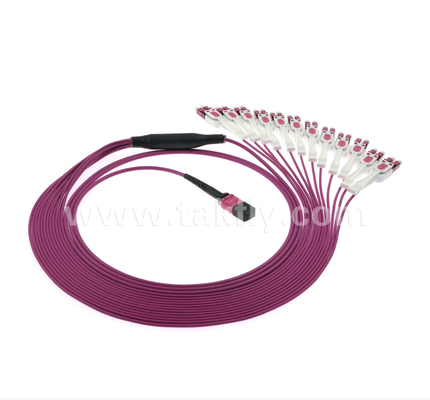 Dây vá đột phá Uniboot MPO/MTP-LC - LC kép trong một lần khởi động, đảo ngược cực, tiết kiệm 50% không gian cho mạng 100G/400G