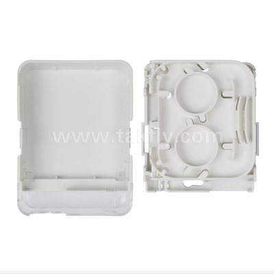 TKS-1806-02W FTTH Fiber Optic Wall Outlet Box kết thúc trong nhà nhỏ gọn cho cơ sở khách hàng