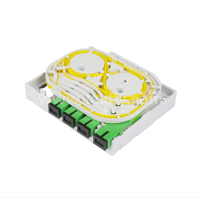 Hộp đấu cuối cáp quang FTTH TKS-1806-04D – Gắn bàn/tường, 4 cổng, trong nhà, Hỗ trợ hàn nối quang & Quản lý cáp