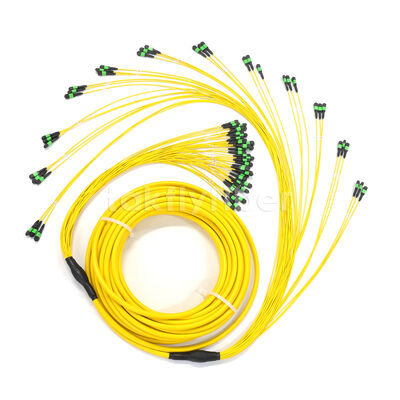 Cáp Trunk MPO Amphenol Tùy chỉnh 288 Sợi Suy hao chèn Tối đa 0.35dB Singlemode OS2 cho Trung tâm dữ liệu