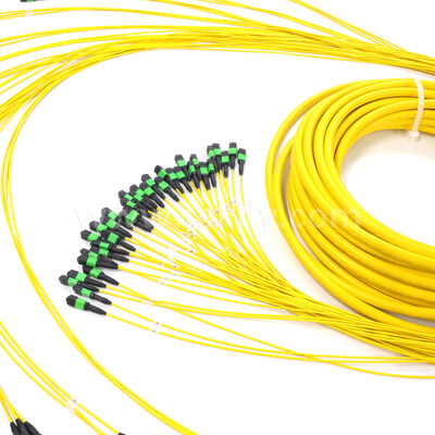 Cáp Trunk MPO Amphenol Tùy chỉnh 288 Sợi Suy hao chèn Tối đa 0.35dB Singlemode OS2 cho Trung tâm dữ liệu
