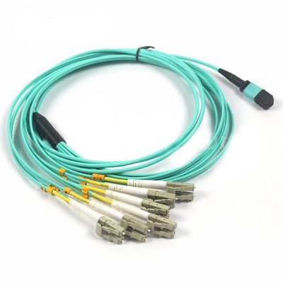 Cáp quang MPO MTP Fanout LC OM3 12 Core Mtp Fanout Cable 10 mét