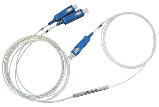 900um 2M 1x2 SC APC UPC Fiber Optic PLC Splitter Optic PLC Splitter