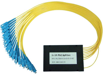 Bộ chia PLC 1x16 hộp ABS bằng sợi quang SC / UPC SM G657A1 1 mét LSZH 2.0mm