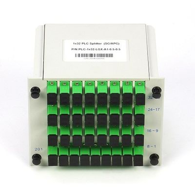 1X32 LGX Cassette cáp quang PLC Splitter SC APC SM G657A1 trong mạng