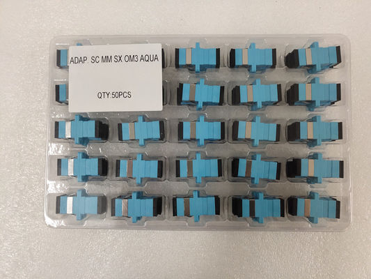 Bộ điều hợp OM3 OM4 SC Simplex Bộ điều hợp đa chế độ sợi quang Aqua Nhựa