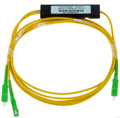 Bộ chia PLC 1 x 2 ABS với SC APC SM G657A1 trong cáp quang 2.0mm