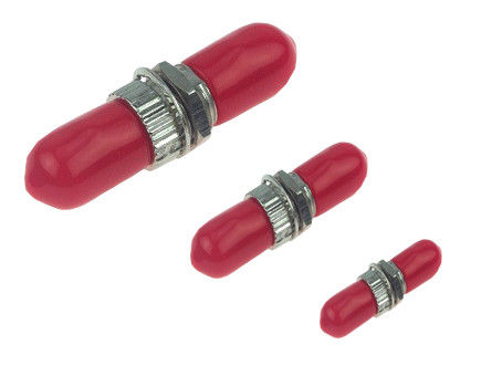 Bộ điều hợp kim loại chế độ đơn Simplex ST đến ST Mạng nắp đậy bụi màu đỏ