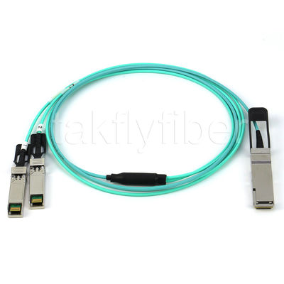 Cáp AOC 40G QSFP + đến 2 * 10G SFP +