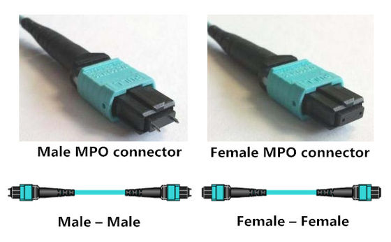 Cáp đột phá 8 lõi MPO đến 4 LC Dây vá sợi quang OM3 MPO MTP song công