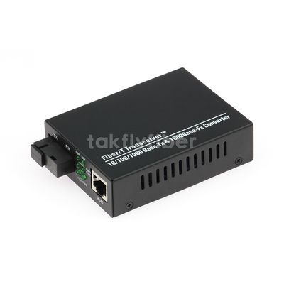 1000Mbps RJ45 80km Ethernet Fiber Media Converter Chế độ đơn