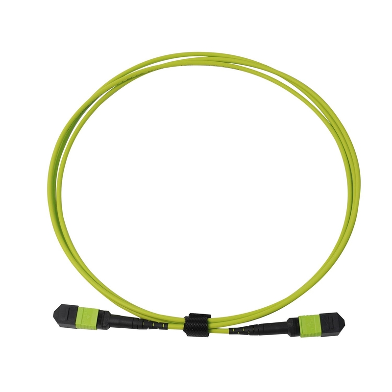 Superior 24-Fiber Lime Green Mpo Mtp Cable Multi Fiber Push On Cable -20.C đến 70.C Nhiệt độ hoạt động