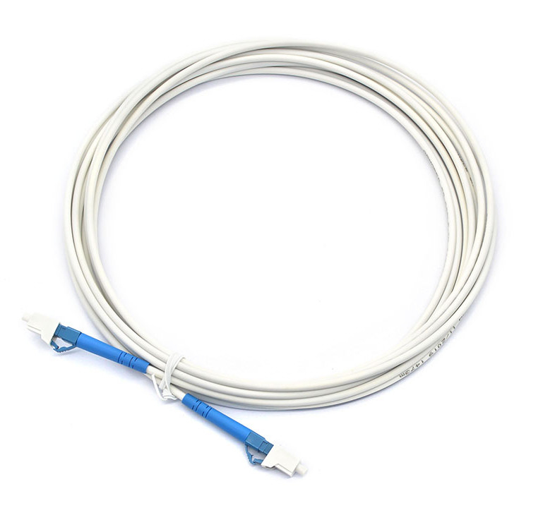 Mất ít chèn LC Patch Cord Fiber Cable Duplex Simplex Màu trắng Jacket Blueish Connector