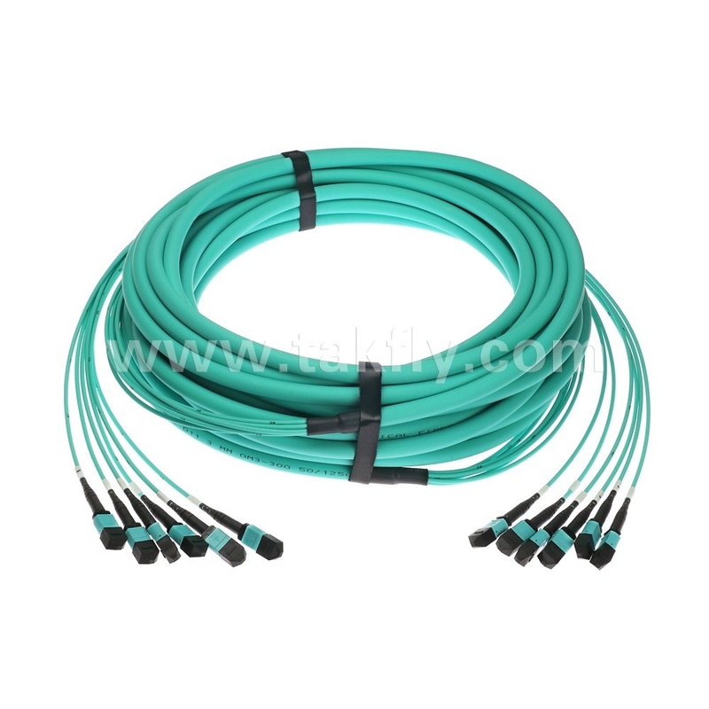 72 lõi SM MM MPO Patch Cord MTP Trunk Cable Jumper cho trung tâm dữ liệu FTTX