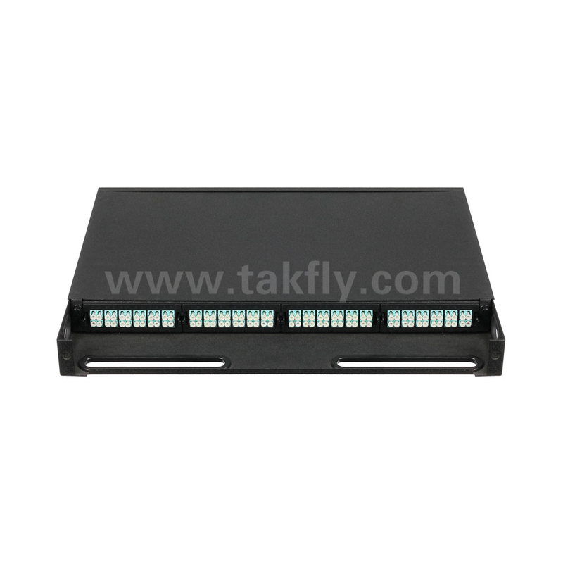 Black Fiber Optic MPO Cassette MTP Patch Panel Management cho Trung tâm dữ liệu FTTX