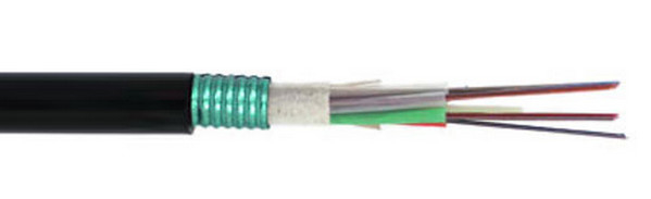 MDPE/HDPE bao gồm GYTA 2-144F cáp ngoài trời quang với gia cố trung tâm dây thép