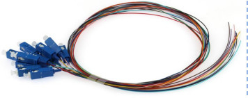 SC UPC 0.9mm 12 Màu Sợi quang Pigtail Simplex SM G652D 2M