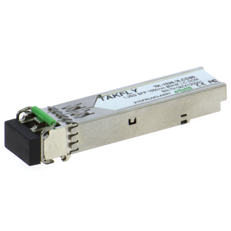 1.25G SFP 1550nm 80KM SMF DDM LC CISCO JUNIPER HUAWEI Mô-đun truyền quang tương thích với độ nhạy của máy thu -26dBm