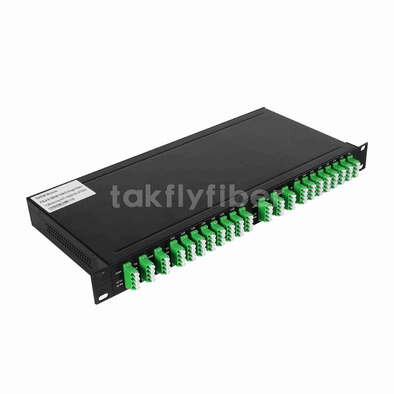16CH DWDM MUX DEMUX với cổng giám sát và mở rộng 1625nm OTDR và EDFA